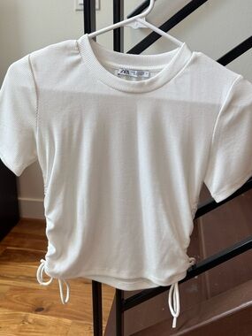Zara scrunched t shirt